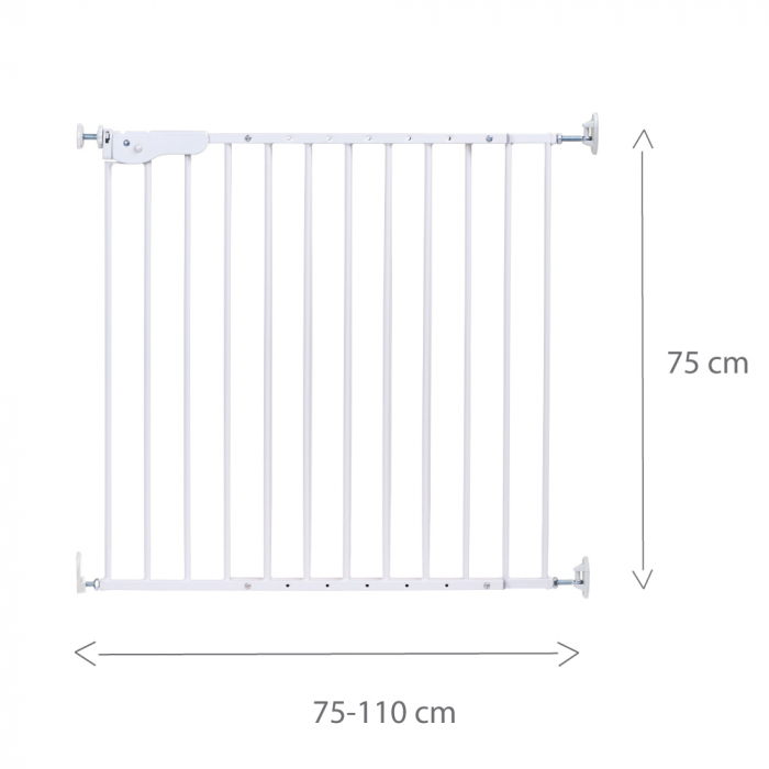Poarta Siguranta Childhome Supra Alb, 75-110 cm