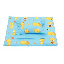 Lenjerie Pat Ursuleți Albastră Moje Bambino