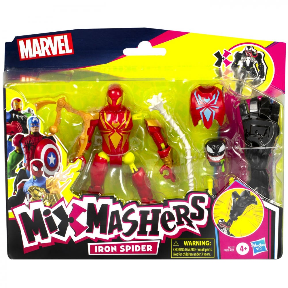 Figurina Hasbro Iron Spider Mix Mashers, 12cm