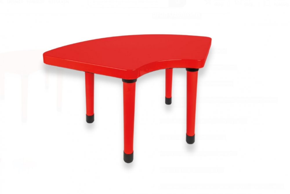 Masuta Pilsan Happy Table Red Inaltime Reglabila - imagine 2