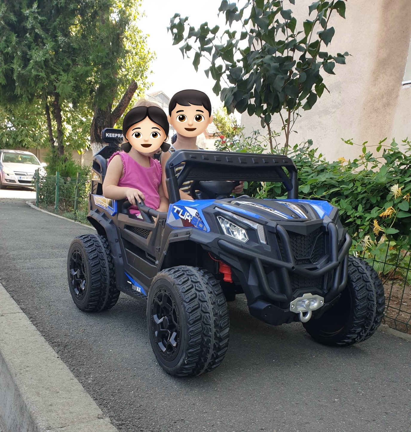 UTV Turbo RZR 4x4 12V Albastru | Autokids
