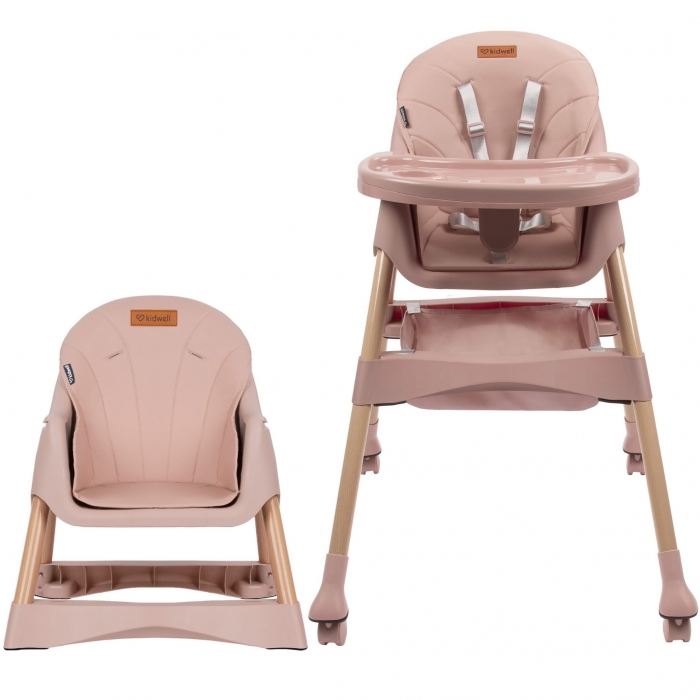 Scaun de masa 2 in 1 Kidwell Karimi roz - imagine 6