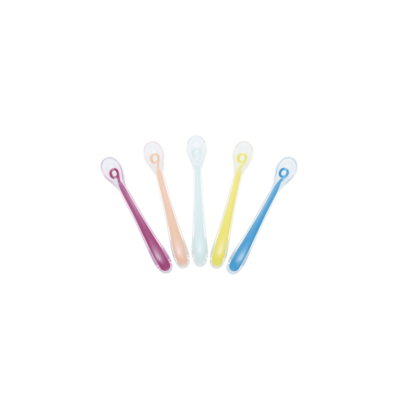 Set 5 lingurite silicon Babymoov - Alimentatie sigura