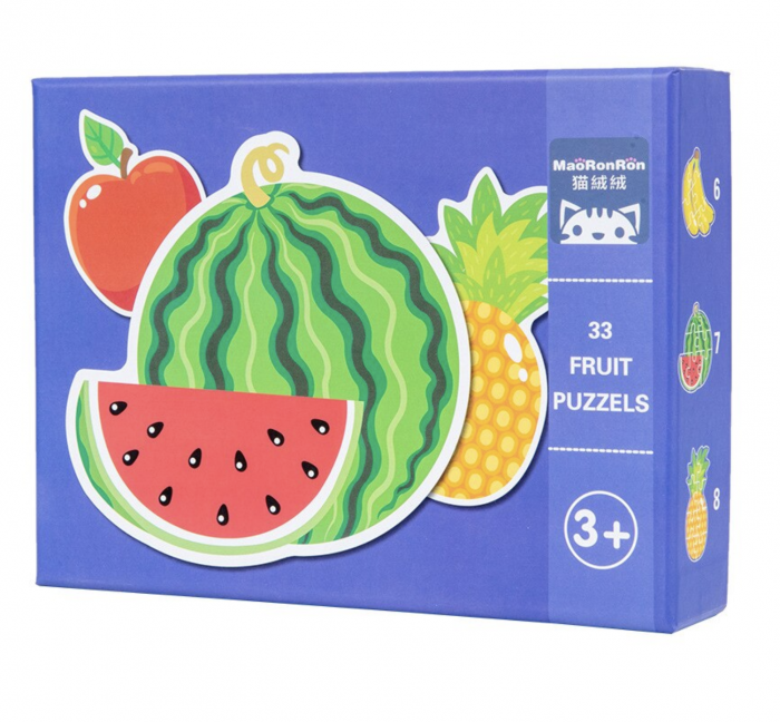 Set 6 Puzzle Fructe Krista | 33 Piese Carton
