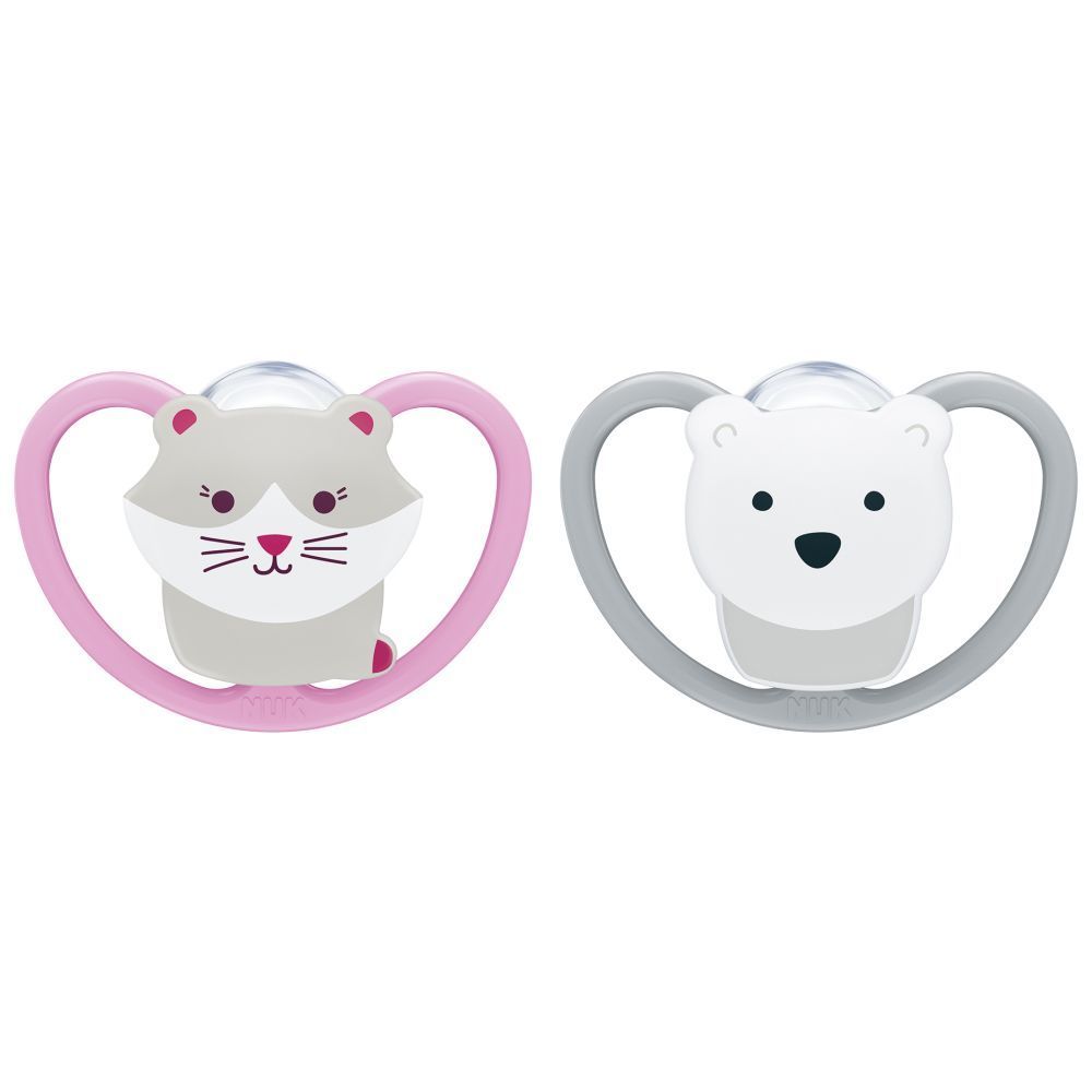 Set 2 Suzete NUK Space Silicon M1 Rose - imagine 2