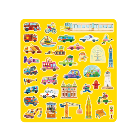 Mieredu Set Stickere Reutilizabile Oras - imagine 2