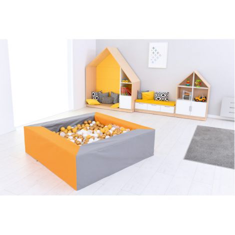 Piscina Bile Gri-Orange 1.5x1.5m Moje Bambino - imagine 4