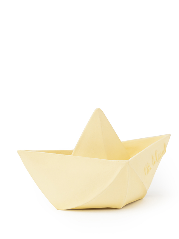 Jucarie baie Origami Oli&carol | Barcuta vanilie - imagine 3