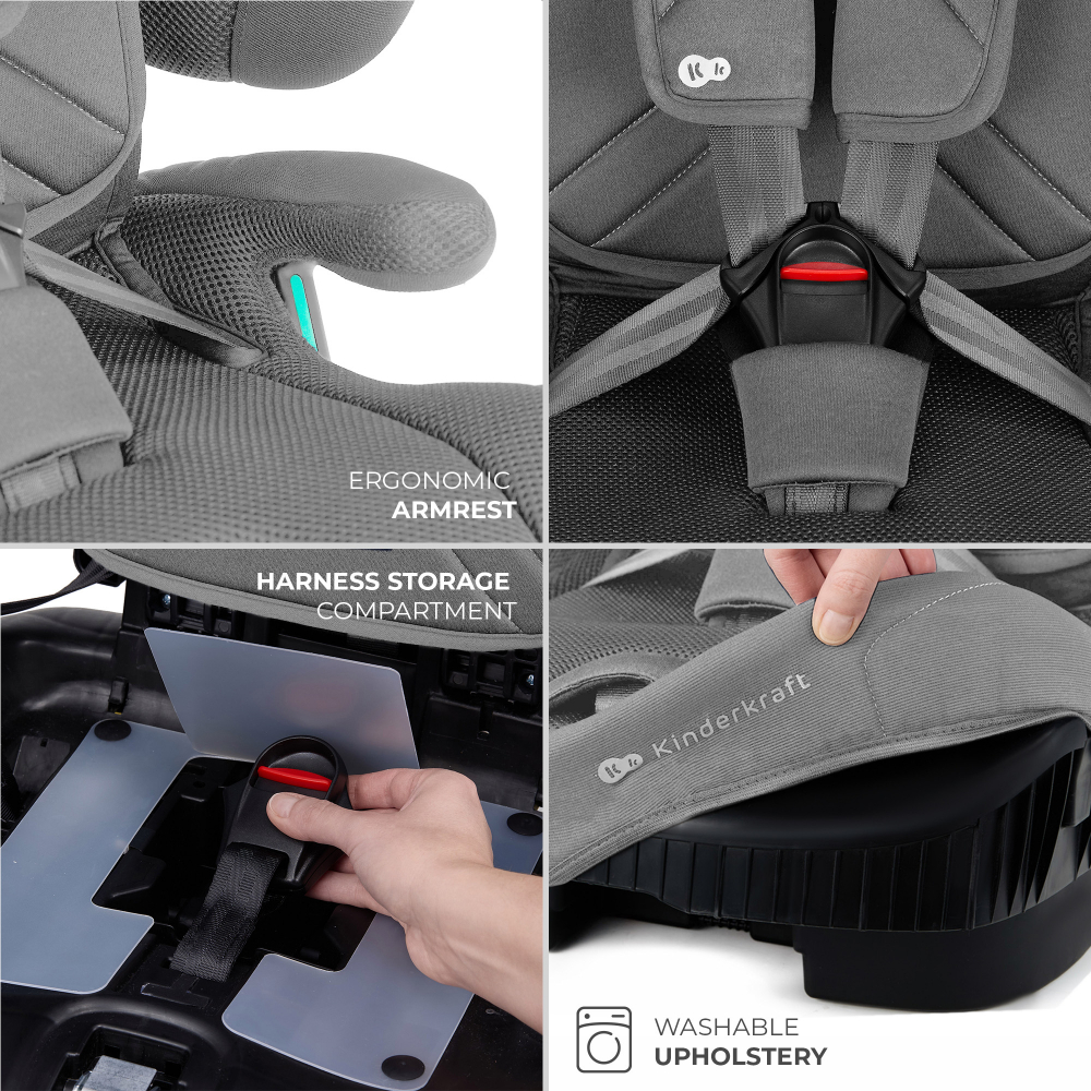 Scaun auto Kinderkraft Fix2go I-Size Grey - imagine 2