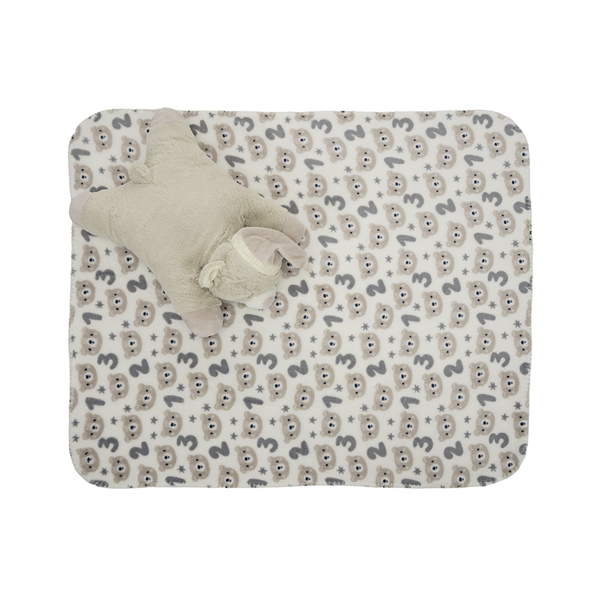 Set Lorelli Paturică Moale cu Pernuță Urs Bebe - imagine 2
