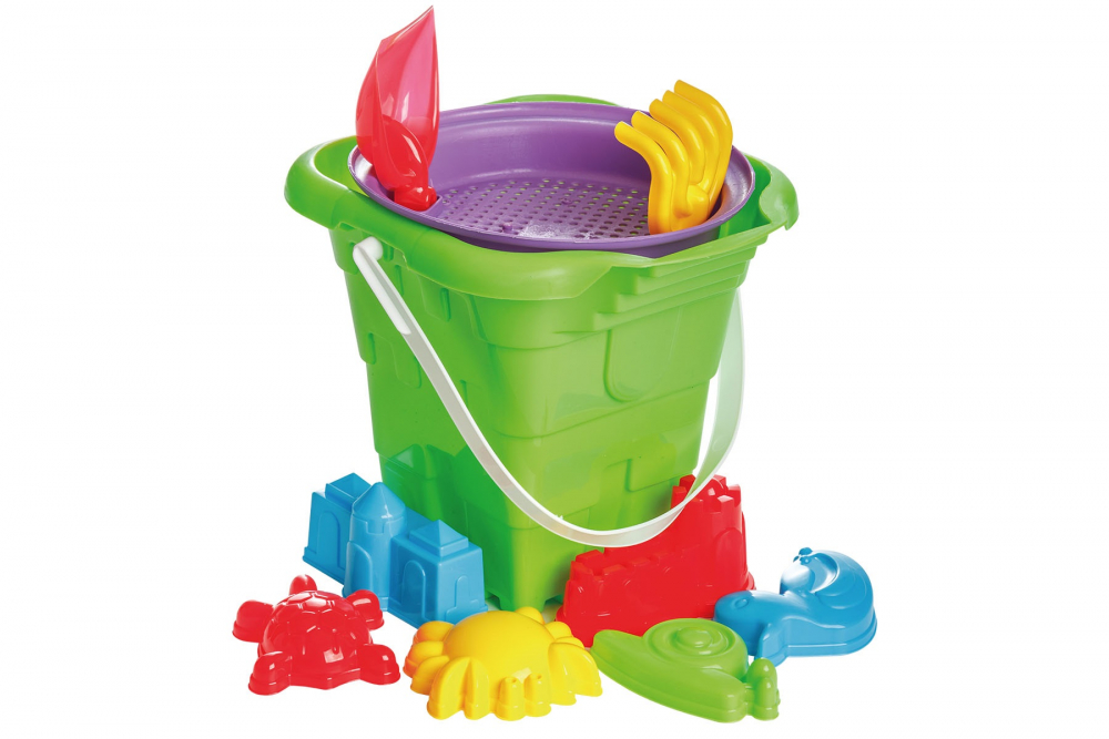Set 9 jucării nisip Castel Green | Burak Toys