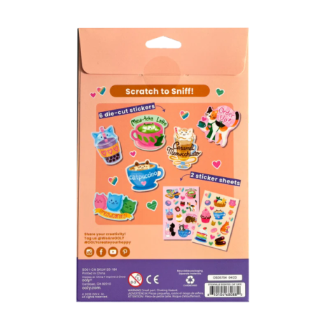 Ooly Stickiville Cat Cafe - Abtibilduri Parfumate - imagine 4