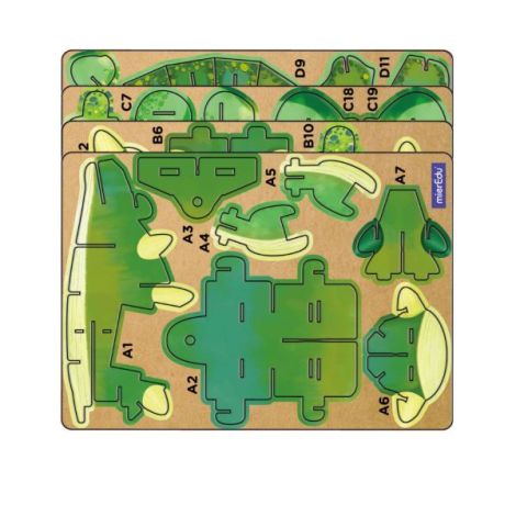 Puzzle 3D Sunet Ankylosaurus Mieredu - imagine 3