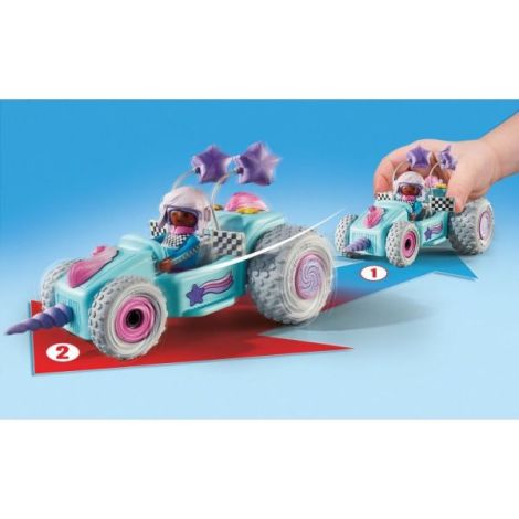 Playmobil Kart Unicorn Pullback Jucărie - imagine 3