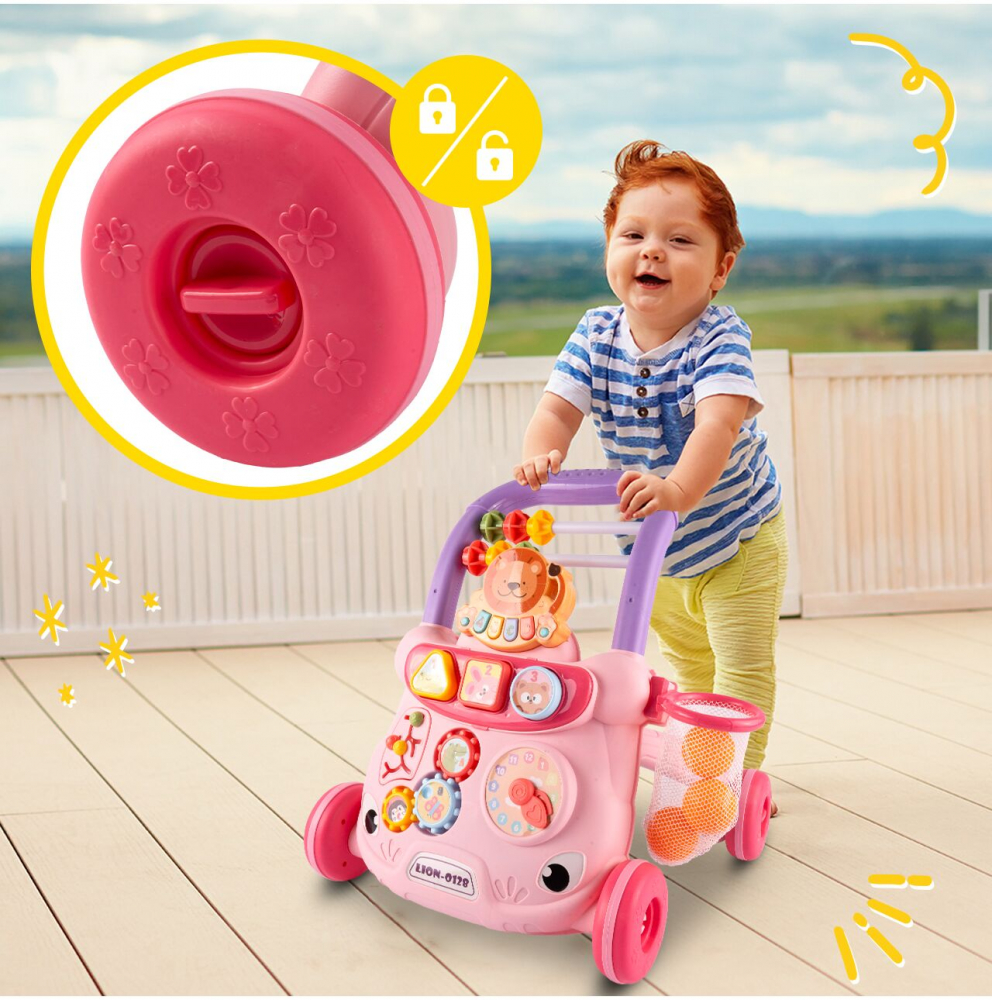 Antepremergator Malplay educativ Lion Pink - imagine 6