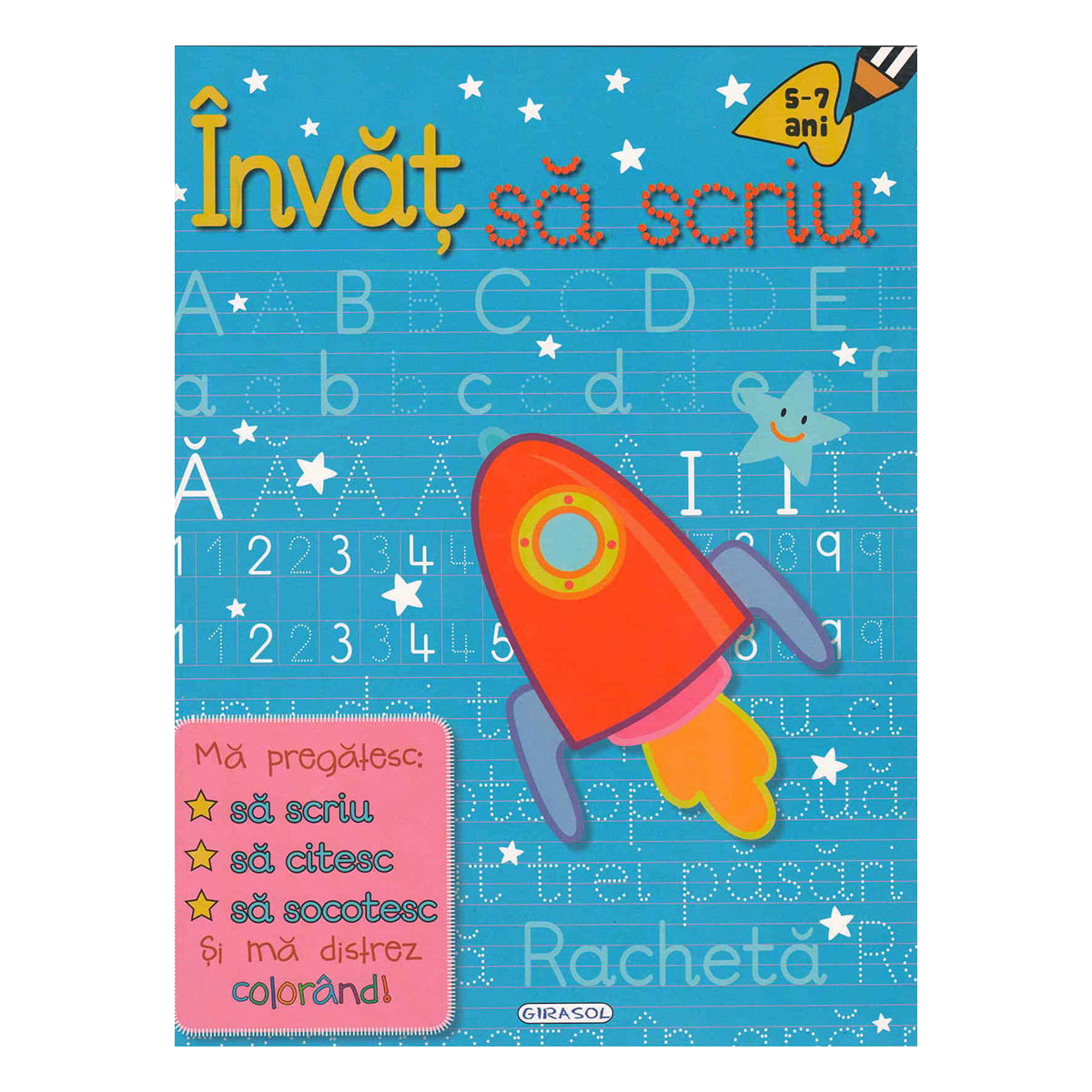Carte de activitati Invat sa scriu - Girasol