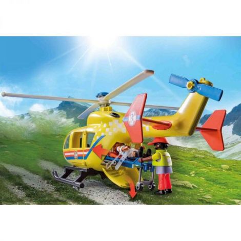 Playmobil Elicopter Salvare Galben - Jucării Copii - imagine 3
