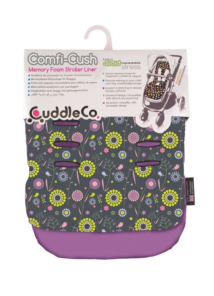Saltea Carucior CuddleCo Comfi Cush Blossom cu Spuma Memor - imagine 2