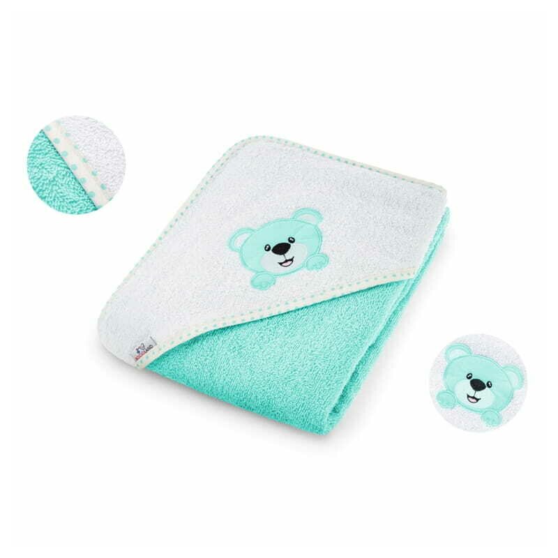 Prosop Bocioland Teddy Bear Turquoise 80x80 cm - imagine 3