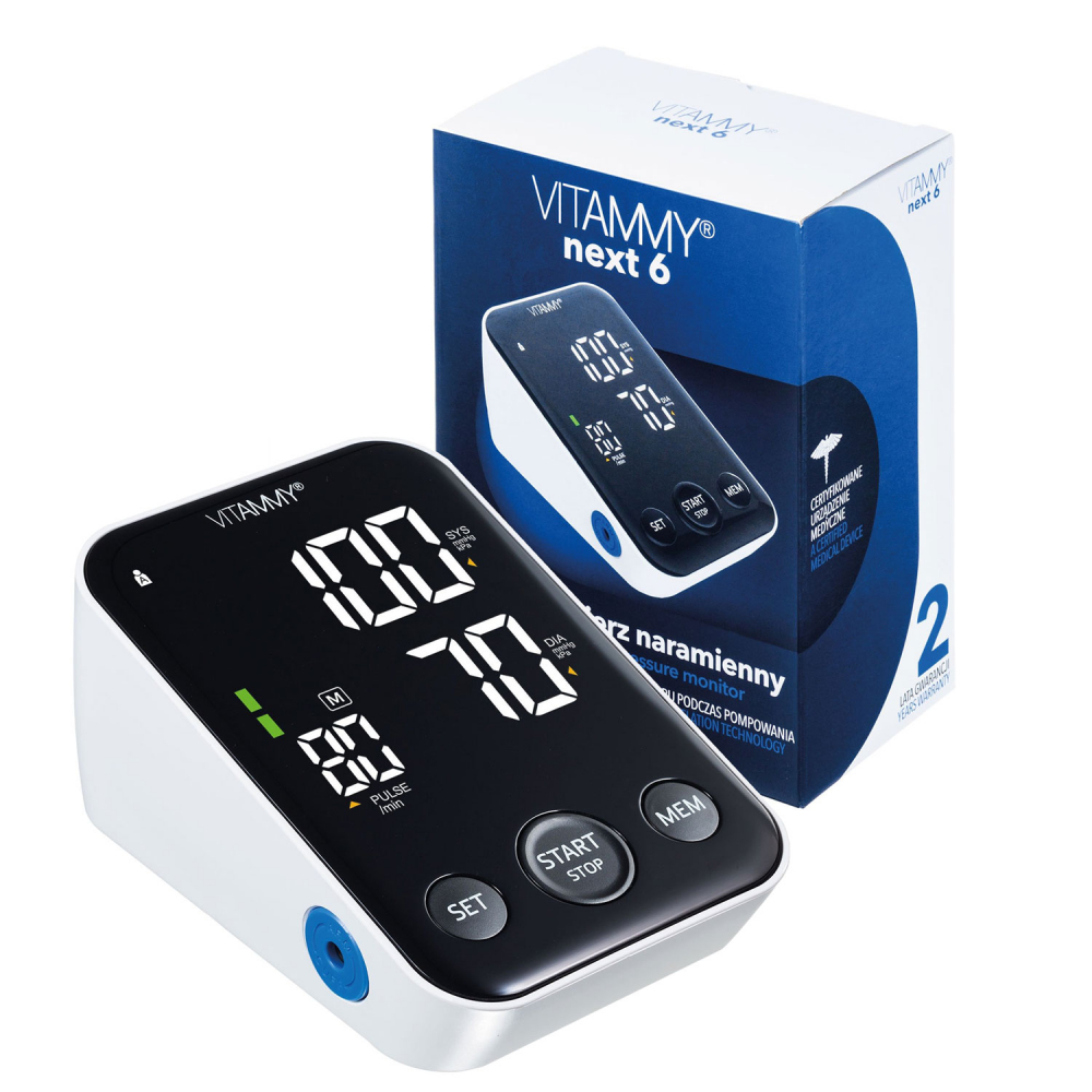 Tensiometru Vitammy Next 6 Alb/Negru, Detectare Aritmie - imagine 5