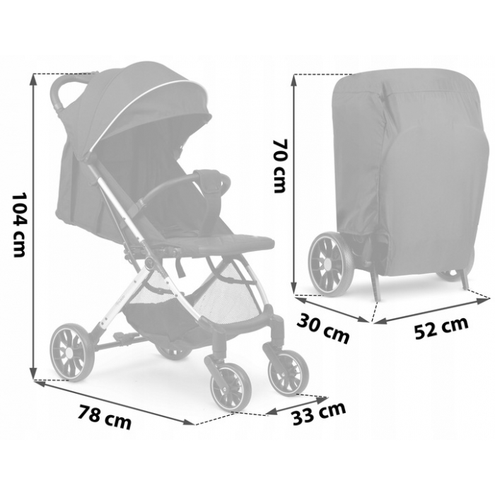 Carucior Compact Nukido Paseo | Compatibil Avion - imagine 4
