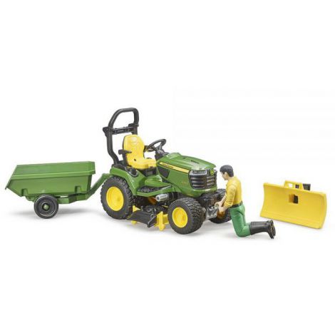 Tractor John Deere cu Remorcă și Grădinar Bruder - imagine 3
