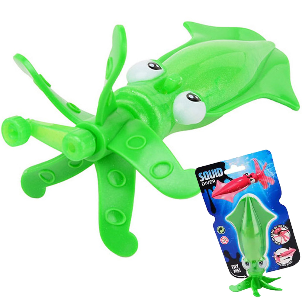 Jucarie Apa Calamar Verde cu Elice 15 cm
