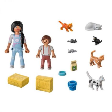 PLAYMOBIL Familie Pisici - Jucărie Creativă - imagine 3