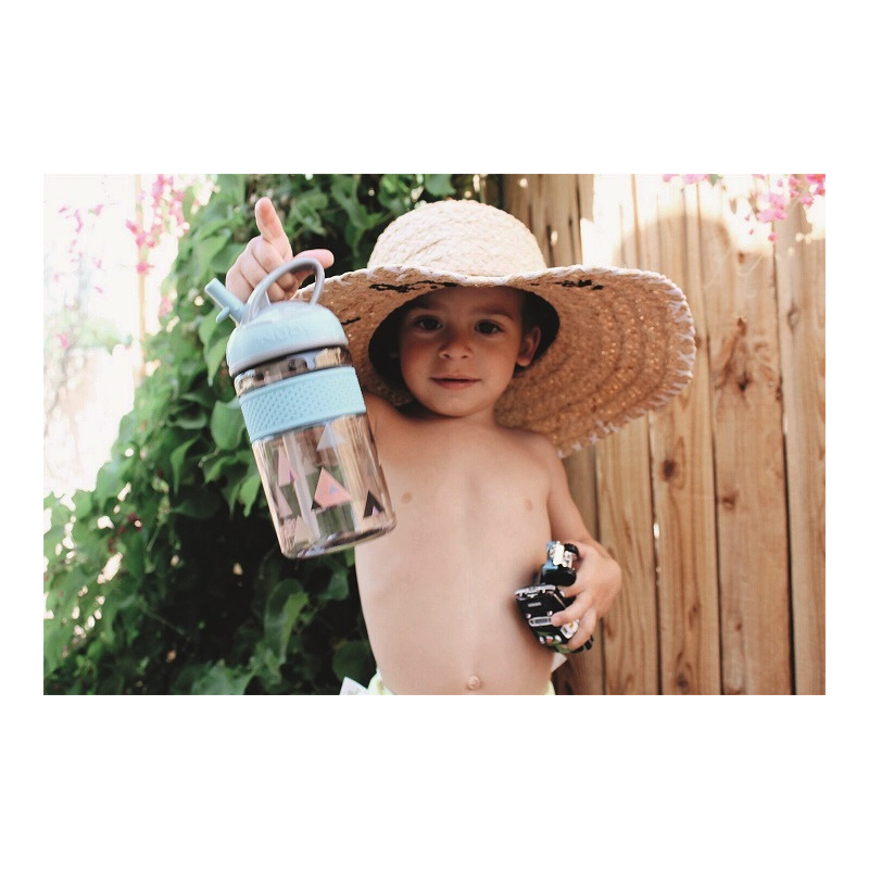 Cana 2in1 Nuby cu pai, 360 ml, Albastru