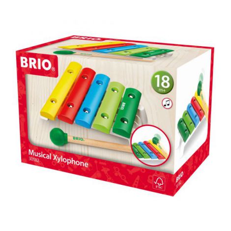 Xilofon Brio din Lemn, 5 Tonuri, Educațional - imagine 2