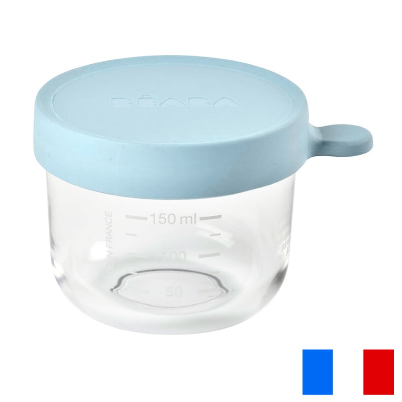 Recipient Ermetic Sticla Beaba 150 ml, Light Blue