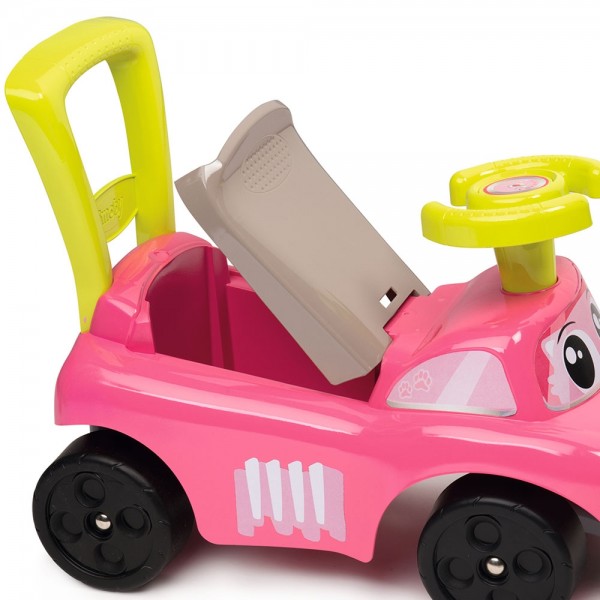 Smoby Auto Pink Ride-On cu spațiu depozitare - imagine 2