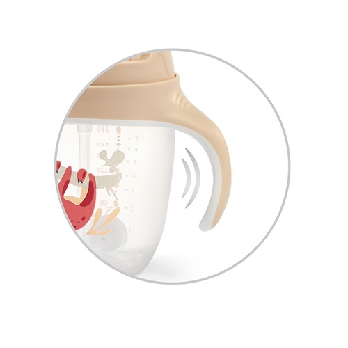 Cana cu pai Babyono 240 ml, Crem - imagine 5