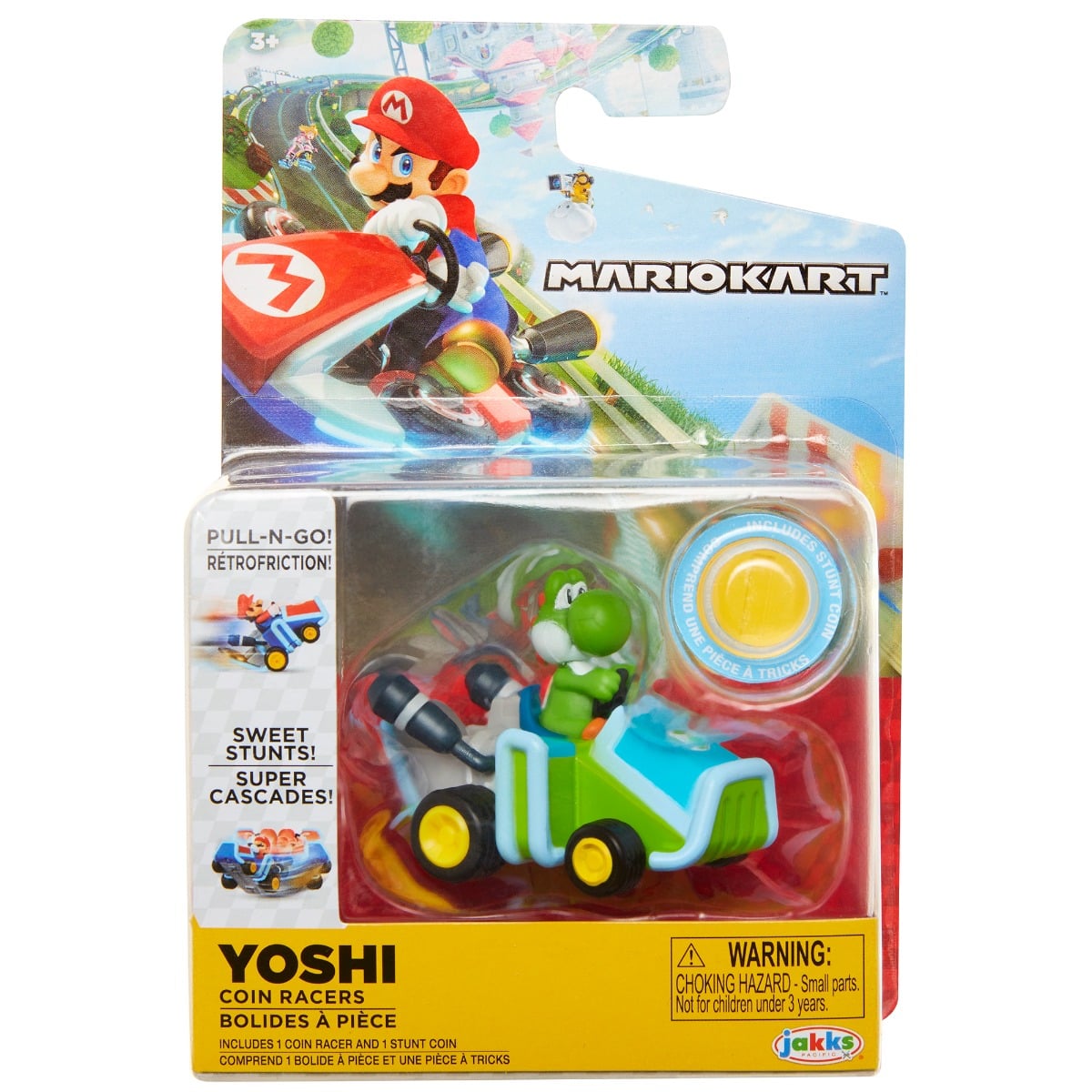 Figurina Mario Kart Yoshi cu Masinuta
