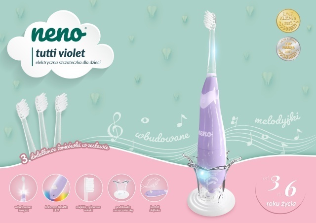 Periuța electrică Neno Tutti violet 3-6 ani - imagine 4