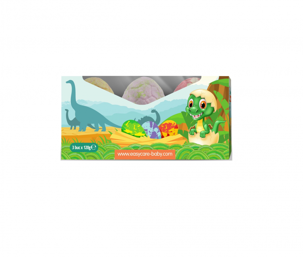 Bombe Baie Easycare Baby Dinozaur cu Surpriză