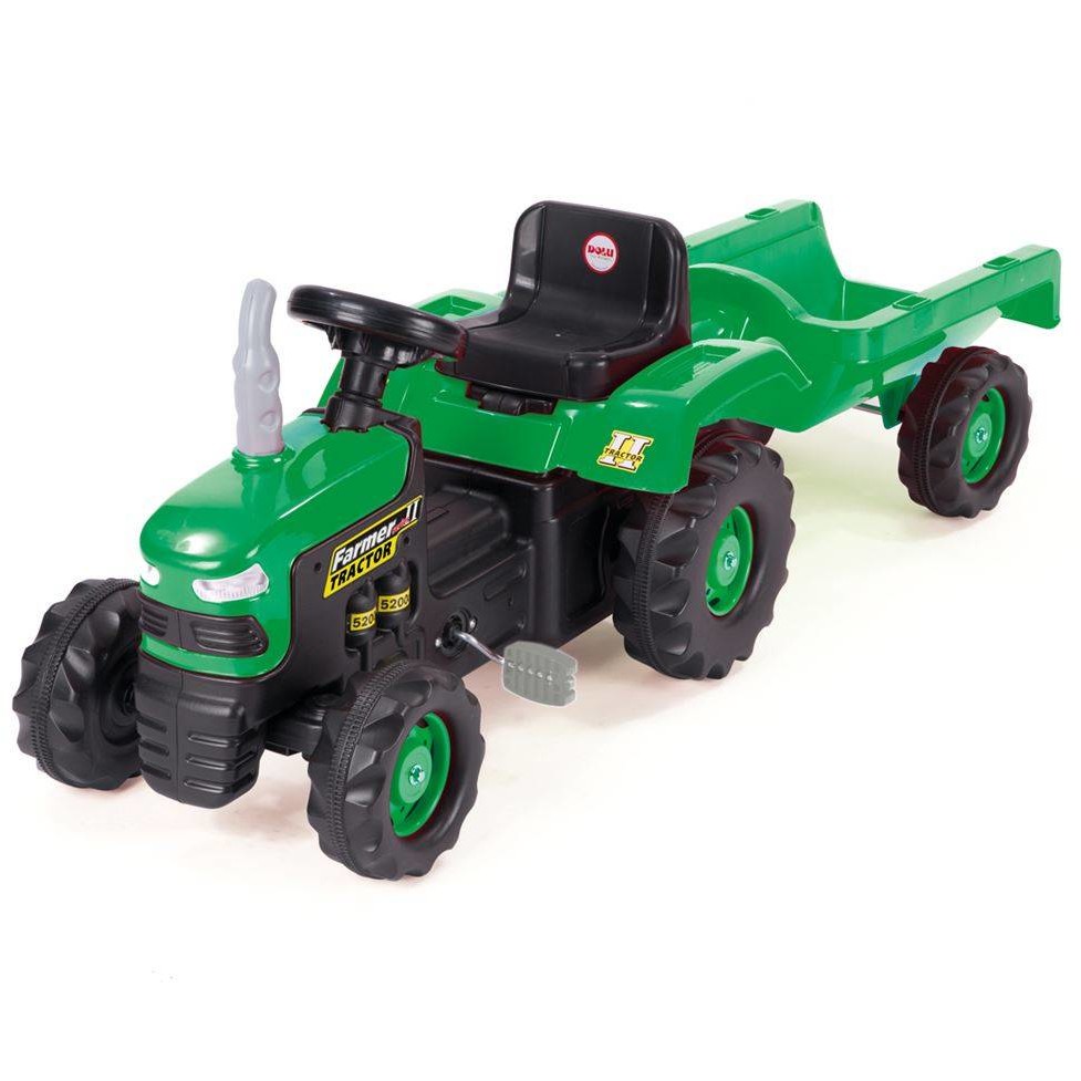 Tractor cu Remorca Dolu, pe Pedale - imagine 3