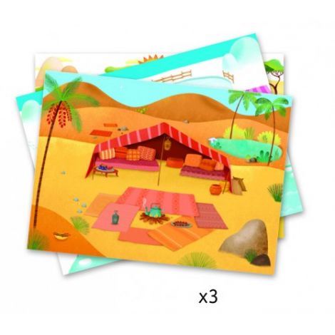 Scene Djeco Savana - Joc Abtibilduri 4-8 Ani - imagine 2