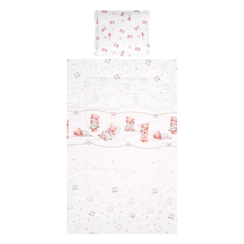 Lenjerie pat Lorelli Cosy Bears, 3 piese, Bumbac Ranforce - imagine 3
