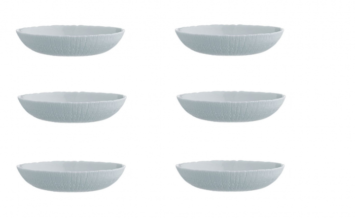 Set 6 farfurii Opal Gri, 20 cm, Rezistente
