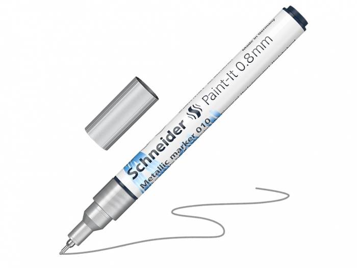 Marker Schneider Paint-It 010, Argintiu Metallic, 0,8 mm