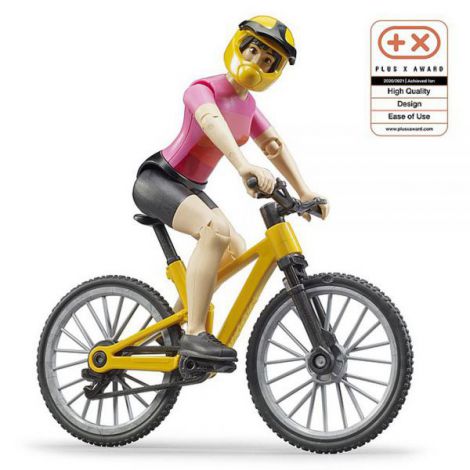 Bruder Figurină Ciclist cu Bicicletă de Munte - imagine 3