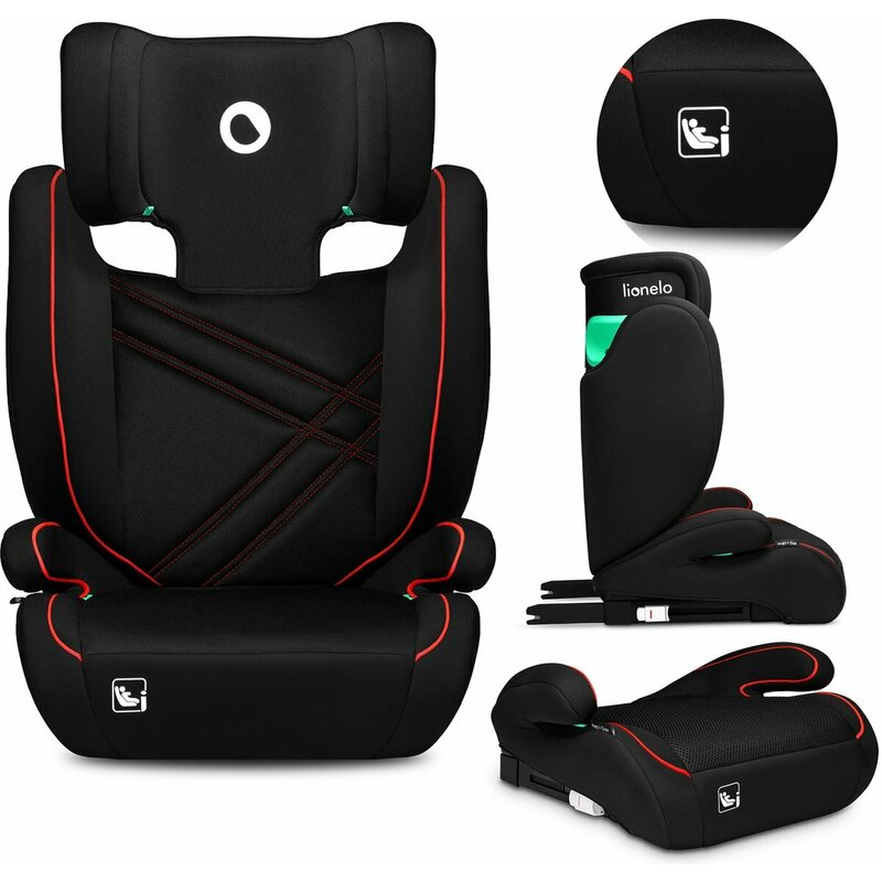 Scaun auto Lionelo Hugo i-Size 4-12 ani, Roșu