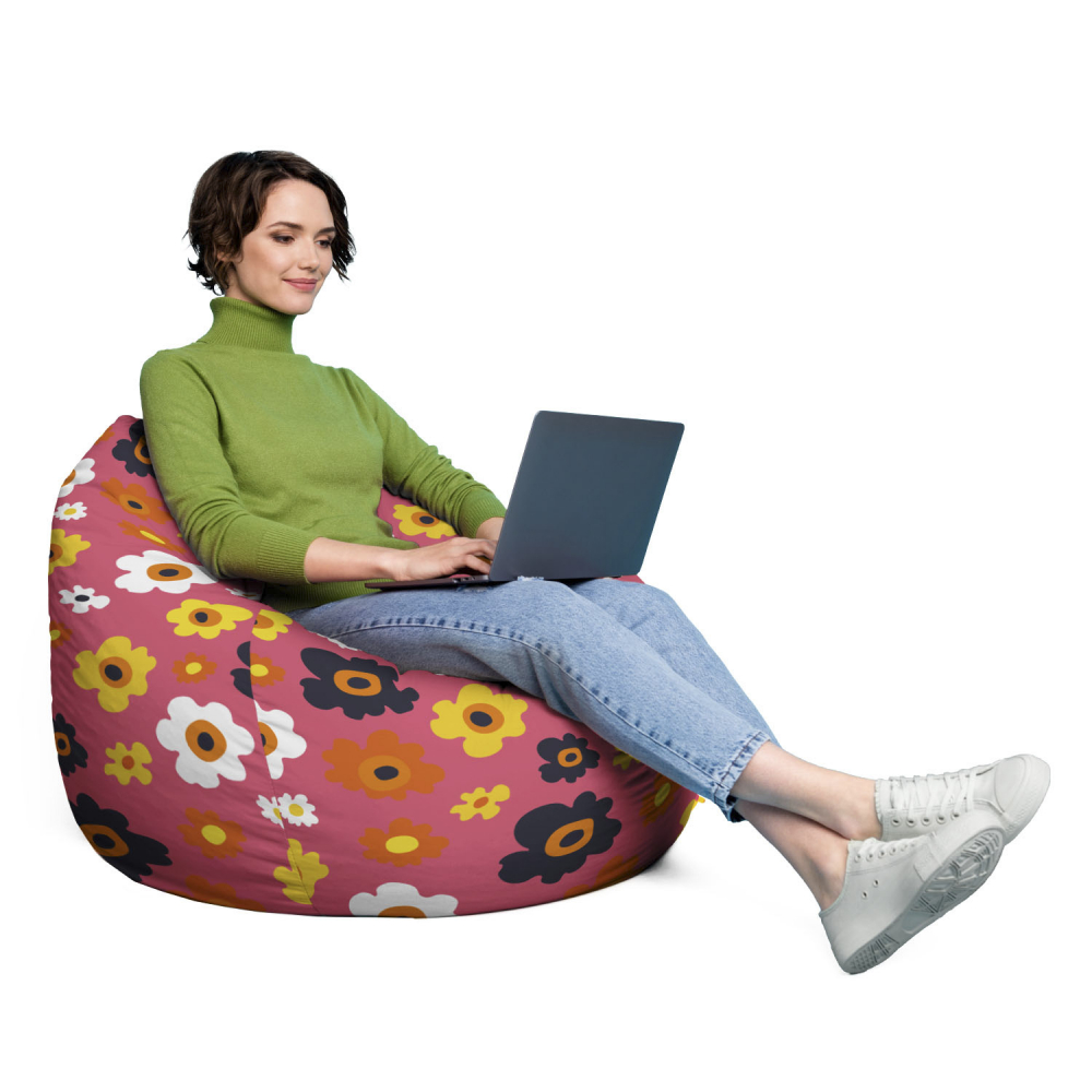 Husă Puf Bean Bag Para XL Daisy Roz | Updeco - imagine 4