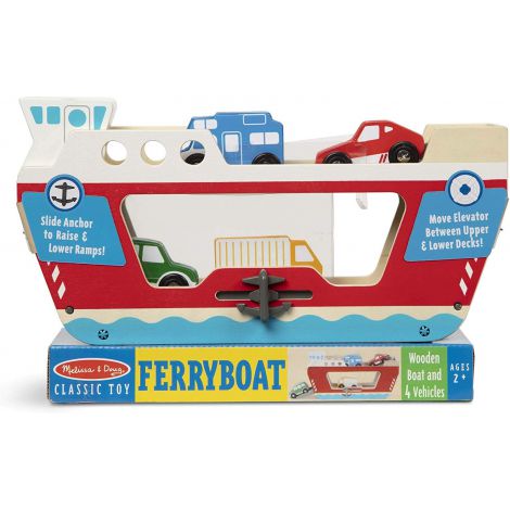 Feribot din lemn Melissa & Doug cu 4 vehicule - imagine 4