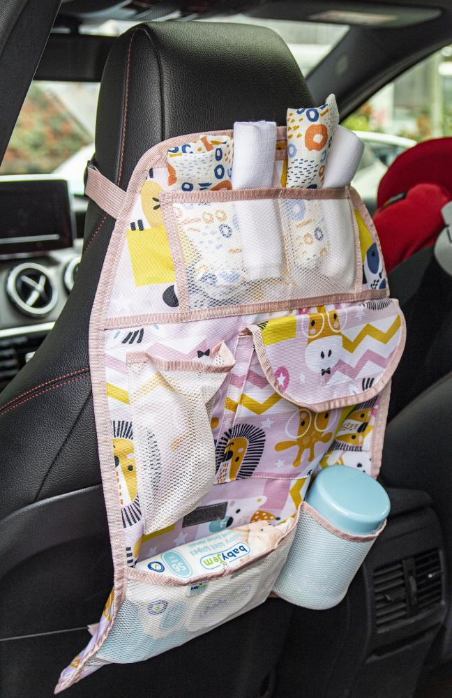 Organizator Scaun Auto BabyJem Jungle Pink