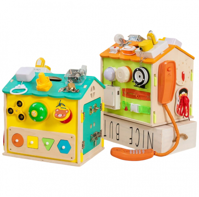 Busy Board House Verde | 22 Activitati Montessori Krista