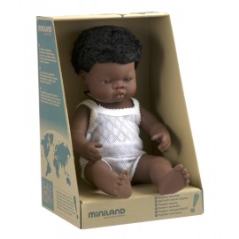 Păpușă băiat african 38 cm Miniland - imagine 2