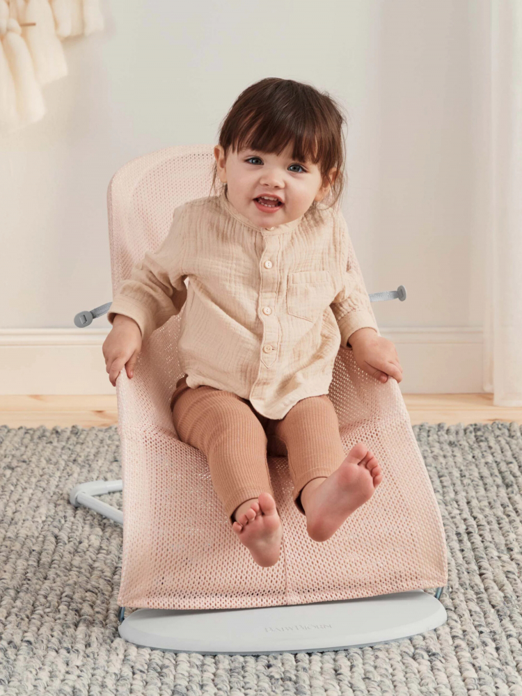 Balansoar Baby Bjorn Balance Soft, Pearly Pink/White - imagine 7
