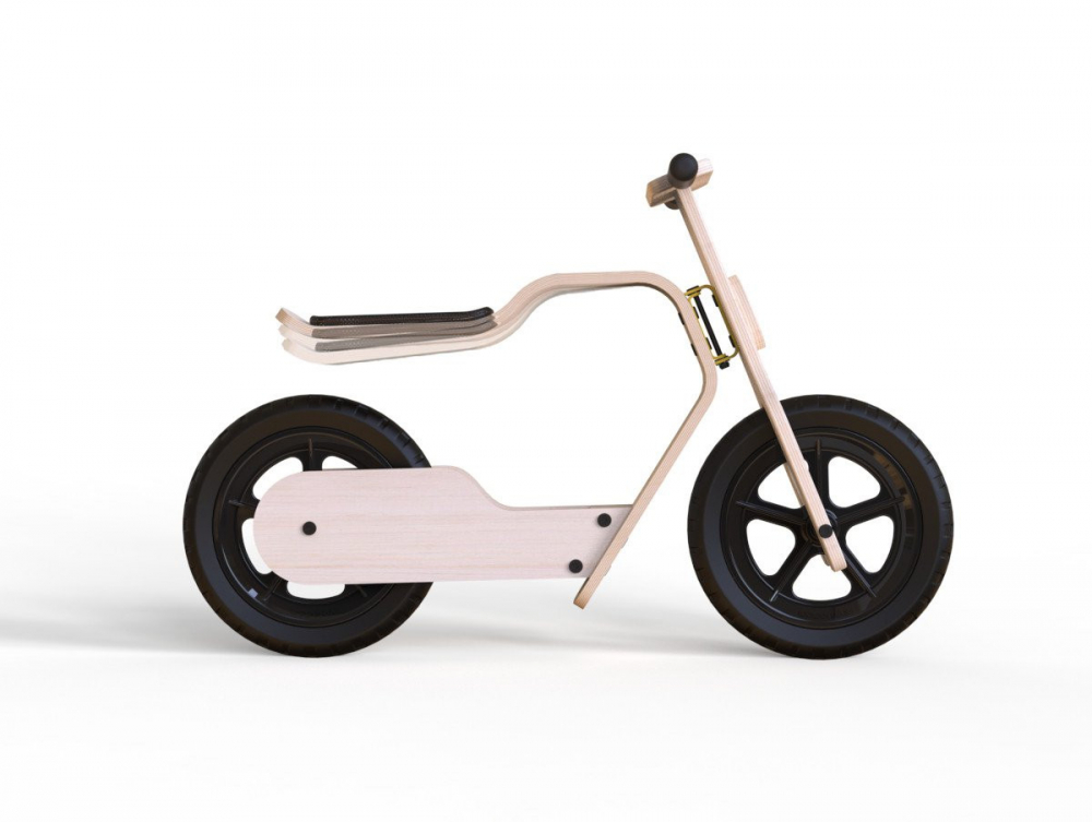 Bicicleta lemn fara pedale RideMe MamaToyz - imagine 3